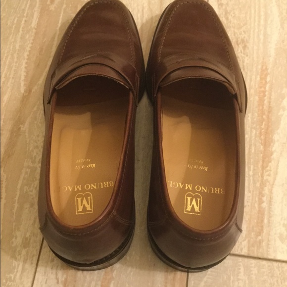 EUC Bruno magli ivy penny loafers, rust/brown, Men’s Size 8 - Picture 5 of 12